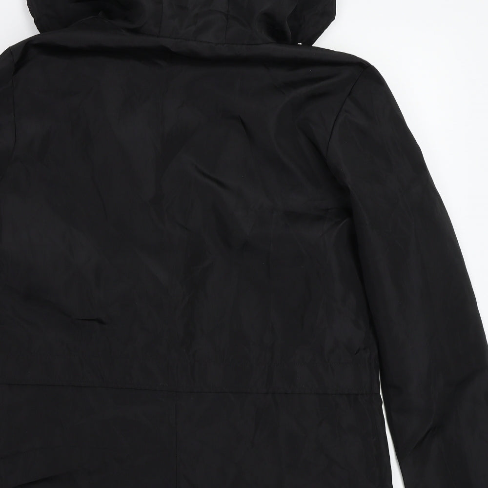 Raincoat Womens Black   Jacket Coat Size M