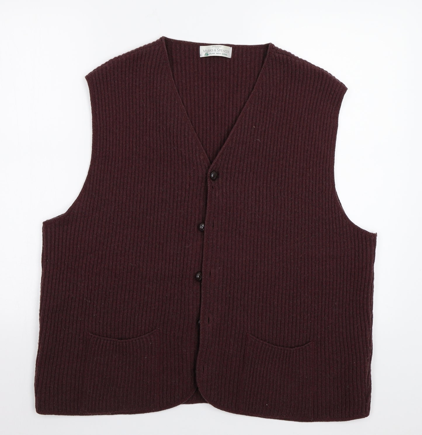 Marks and Spencer Mens Brown   Jacket Waistcoat Size XL