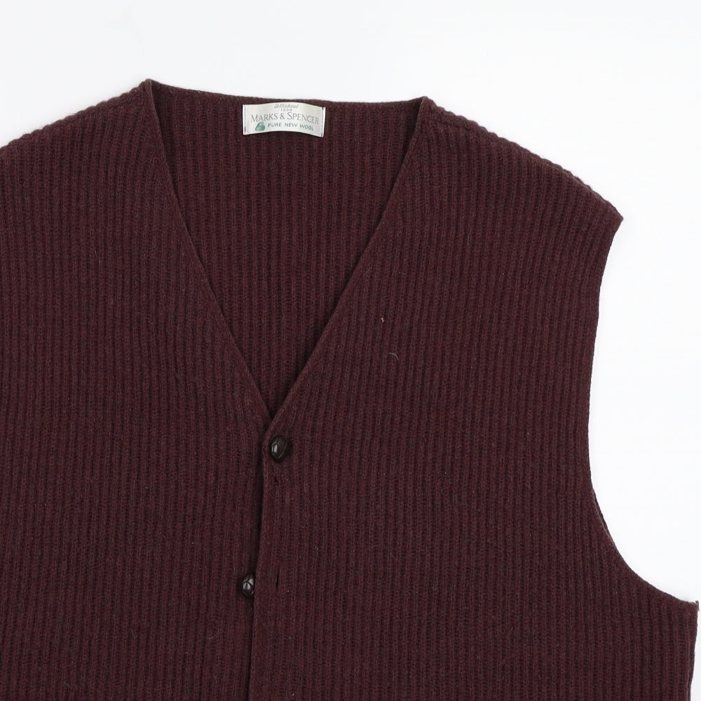 Marks and Spencer Mens Brown   Jacket Waistcoat Size XL