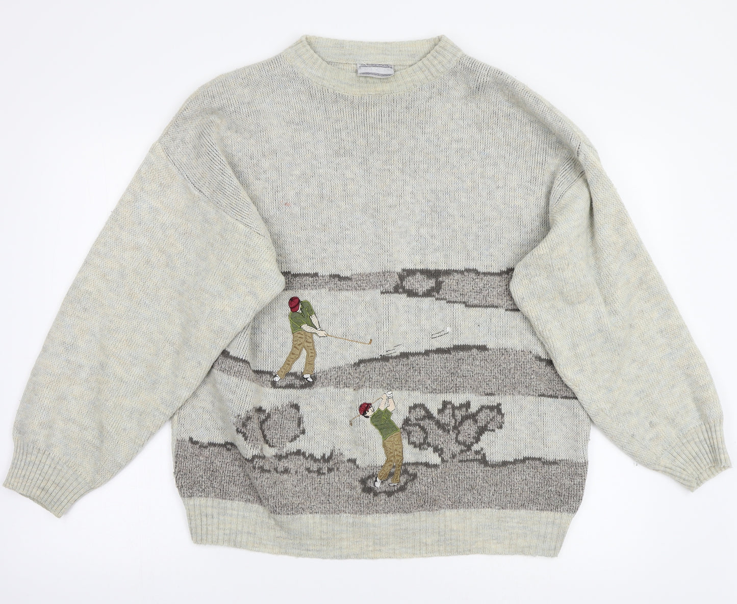 Nico Mens Grey   Pullover Jumper Size L
