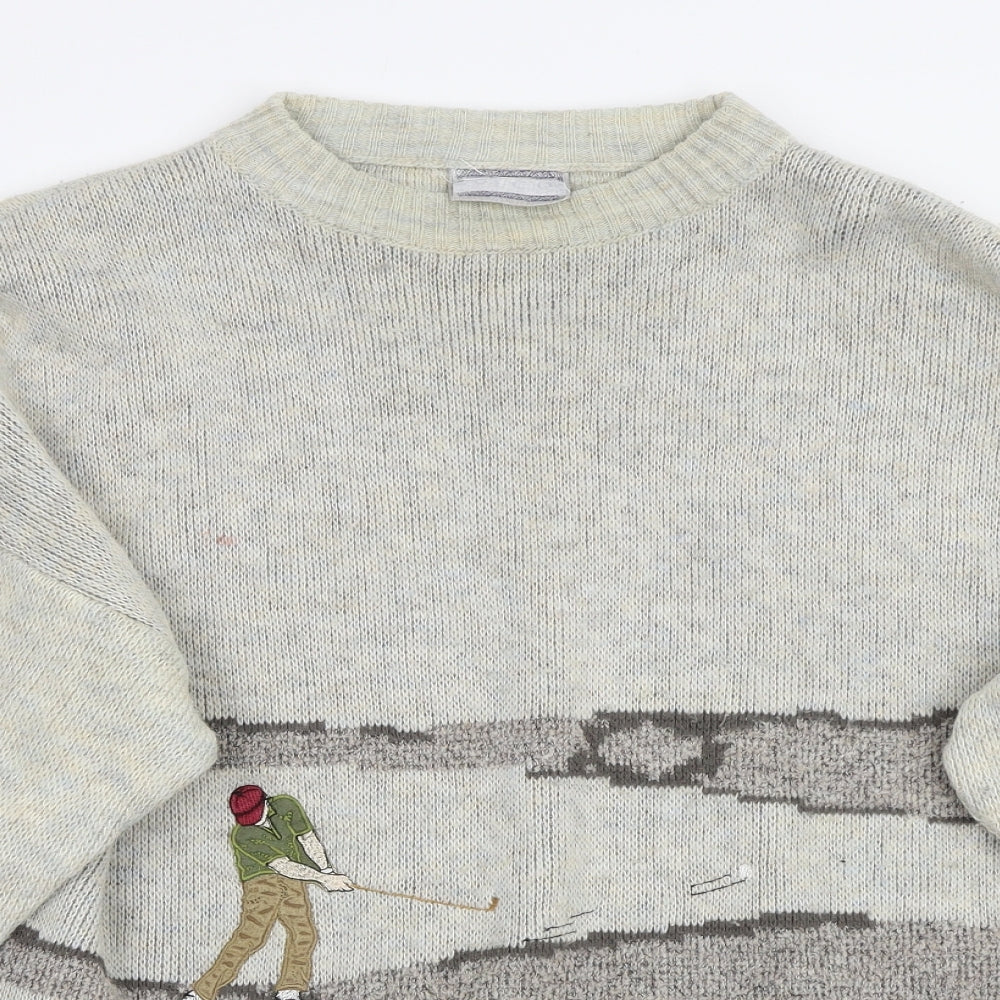 Nico Mens Grey   Pullover Jumper Size L