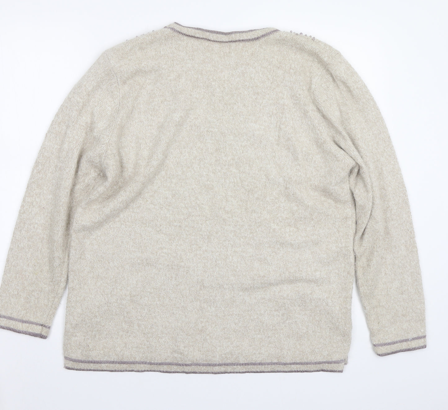 Afibel Womens Beige   Pullover Jumper Size 22