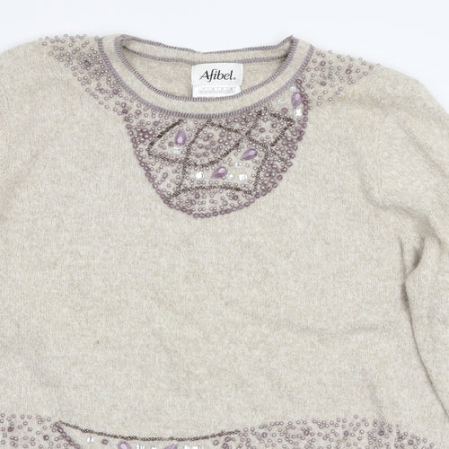 Afibel Womens Beige   Pullover Jumper Size 22