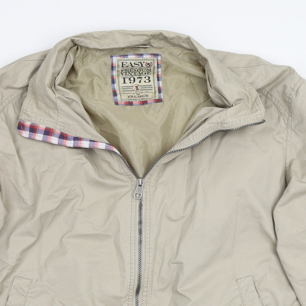 Easy Mens Beige   Jacket Coat Size 2XL