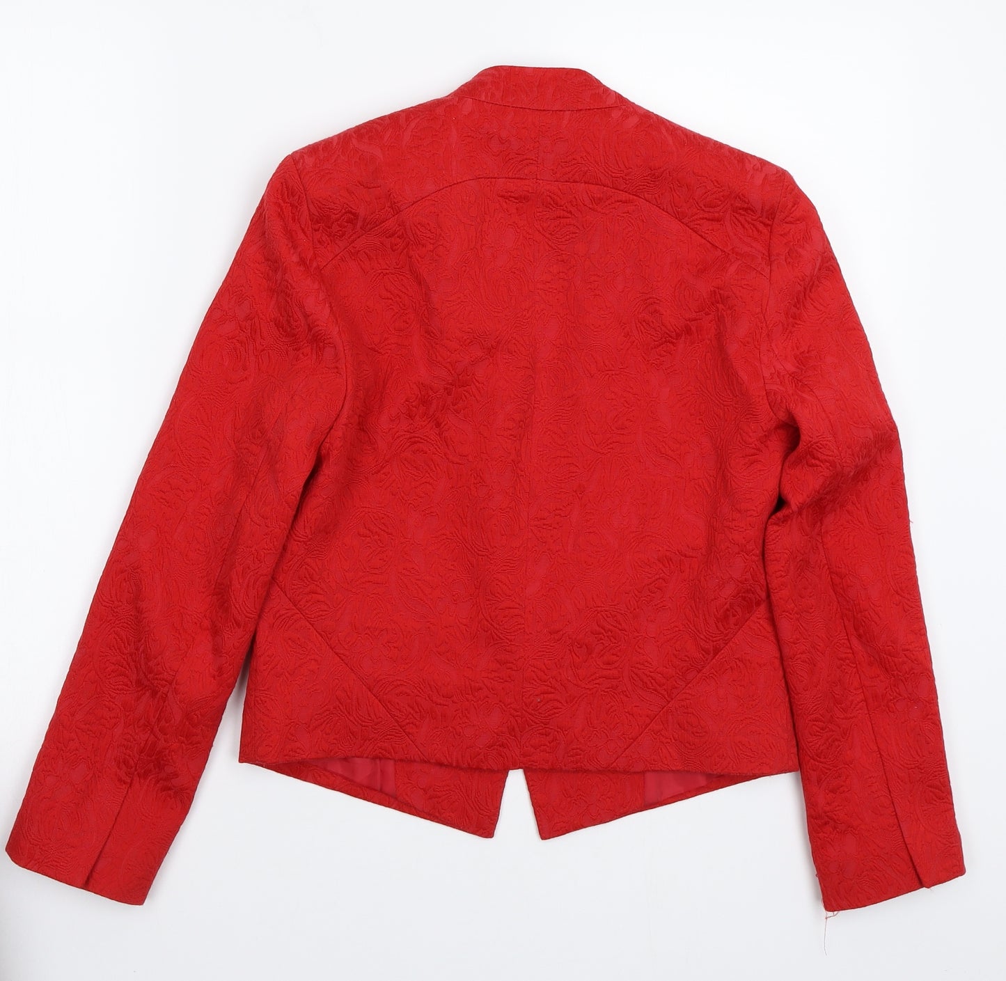 Topshop Womens Red Floral  Jacket Blazer Size 6