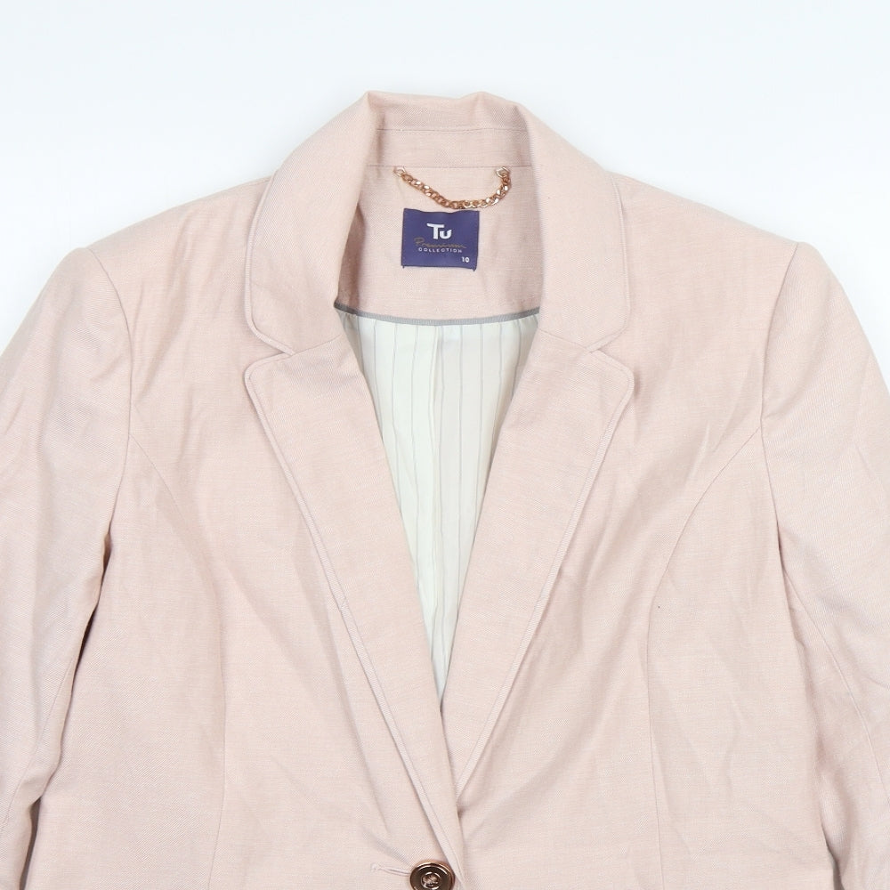 TU Womens Pink   Jacket Suit Jacket Size 10