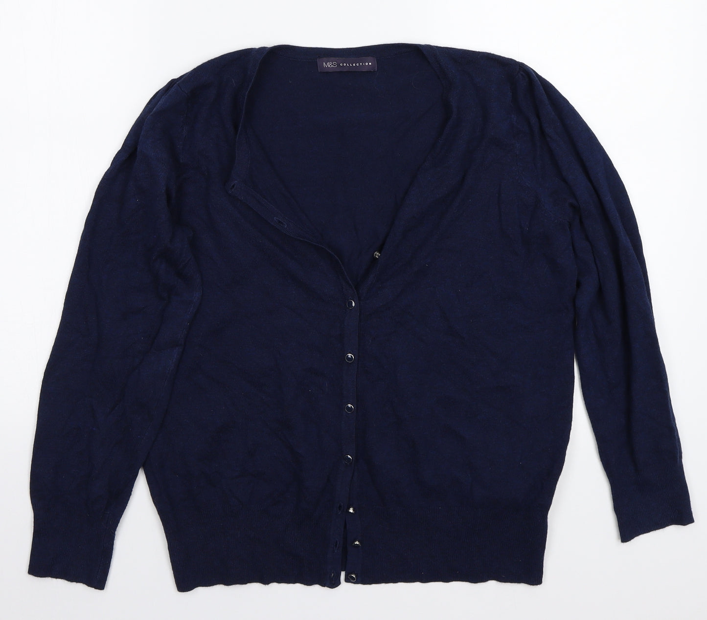 Marks and Spencer Womens Blue   Cardigan Jumper Size 16