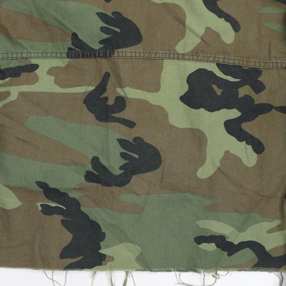 Topshop Womens Green Camouflage  Jacket Coat Size S