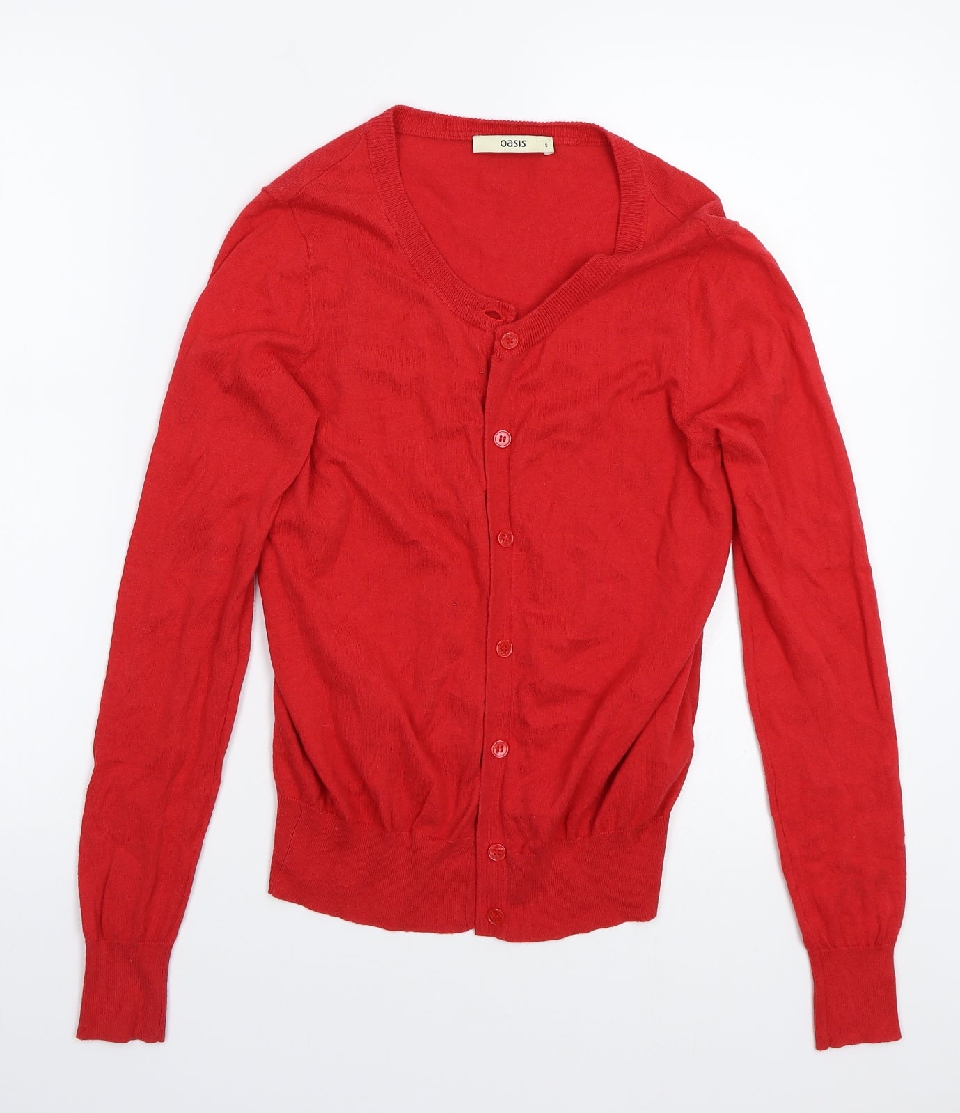 Oasis Womens Red   Cardigan Jumper Size S