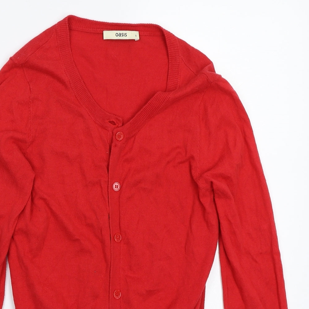 Oasis Womens Red   Cardigan Jumper Size S