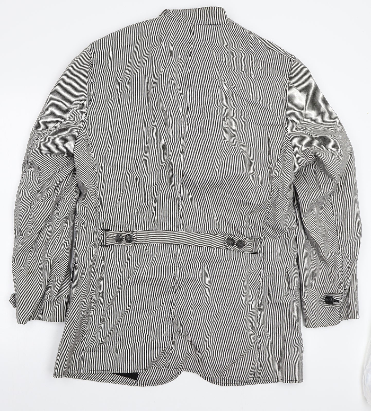 Pretty Green Mens White Striped  Jacket Coat Size M