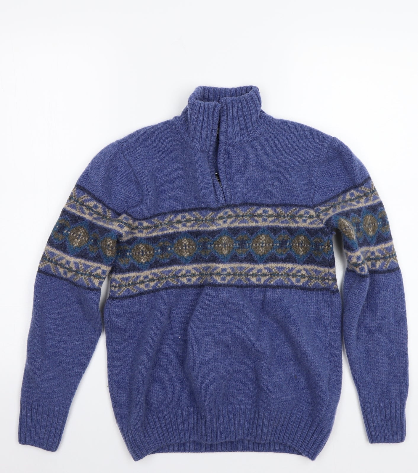 Woolovers Womens Blue   Pullover Jumper Size S