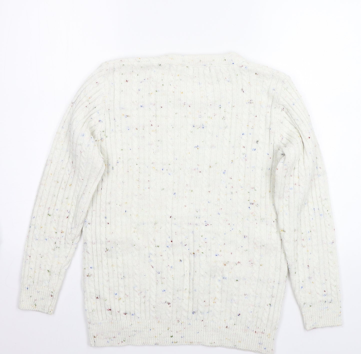 Monique Womens White   Pullover Jumper Size M