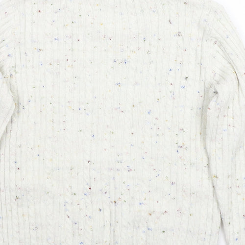 Monique Womens White   Pullover Jumper Size M