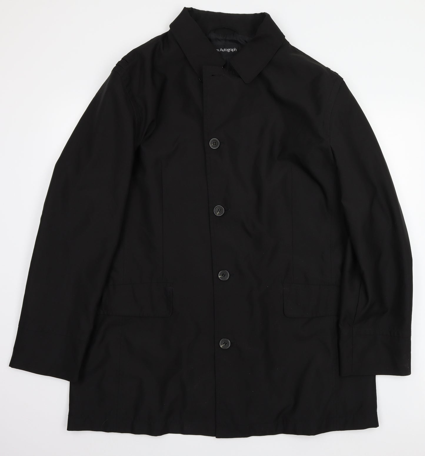 Marks and Spencer Mens Black   Jacket Coat Size L