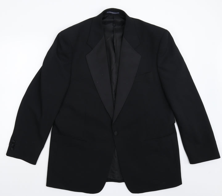 Greenwoods Mens Black Jacket Suit Jacket Size 42