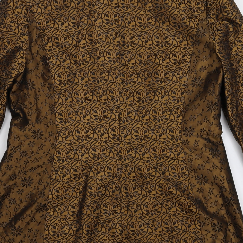 Monsoon Womens Gold   Jacket Blazer Size 14