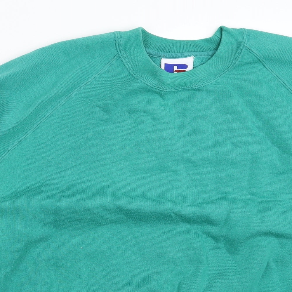Russell Mens Green   Pullover Sweatshirt Size L
