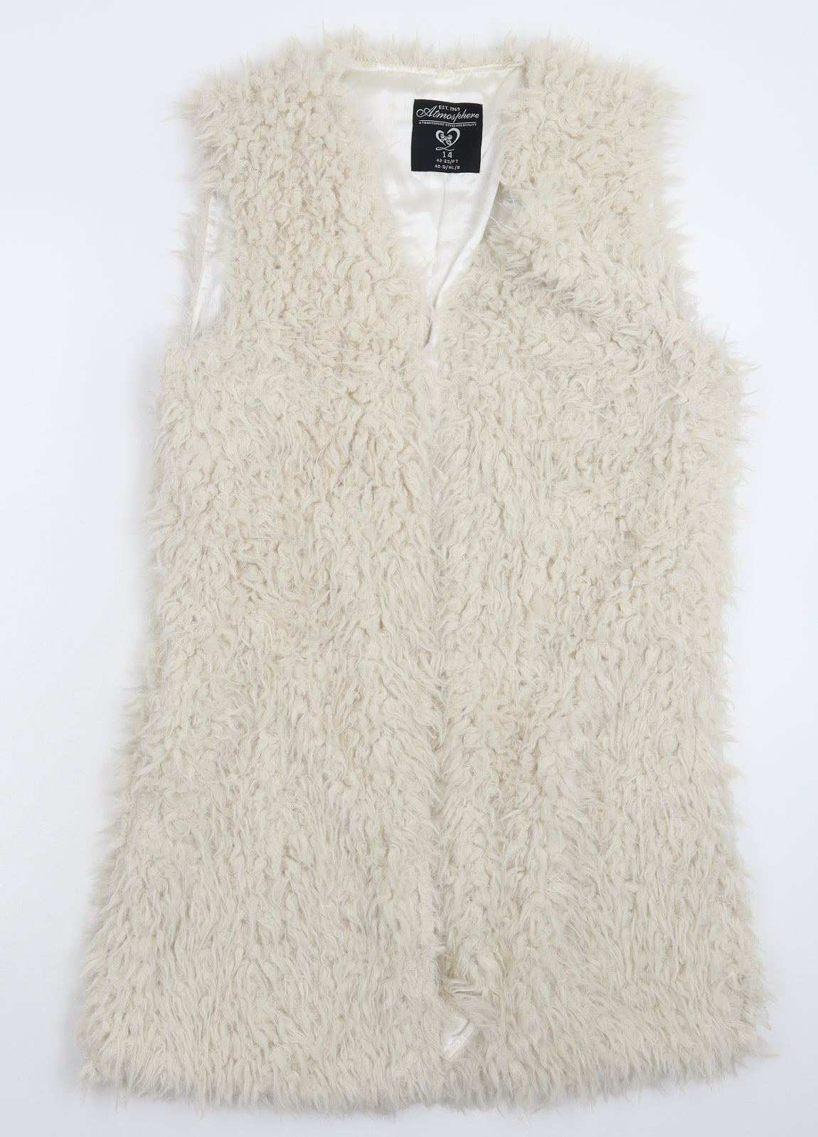 Atmosphere Womens White   Gilet Jacket Size 14