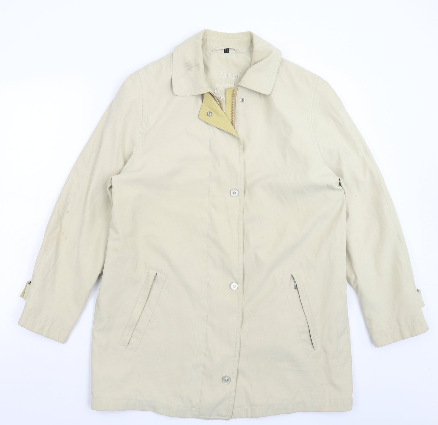 Ensign Womens Beige   Jacket Coat Size 12