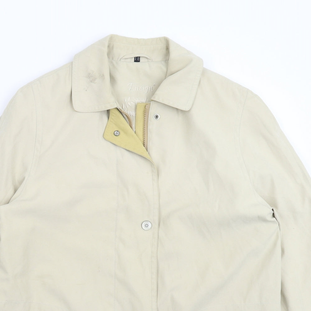 Ensign Womens Beige   Jacket Coat Size 12
