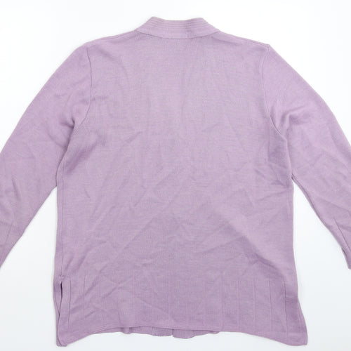 Bonmarché Womens Purple  Knit Cardigan Jumper Size L