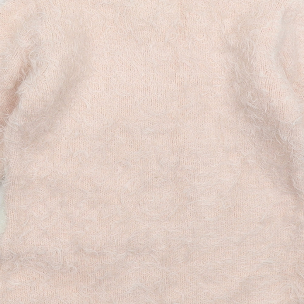 Primark Girls Pink  Knit Pullover Jumper Size 4-5 Years
