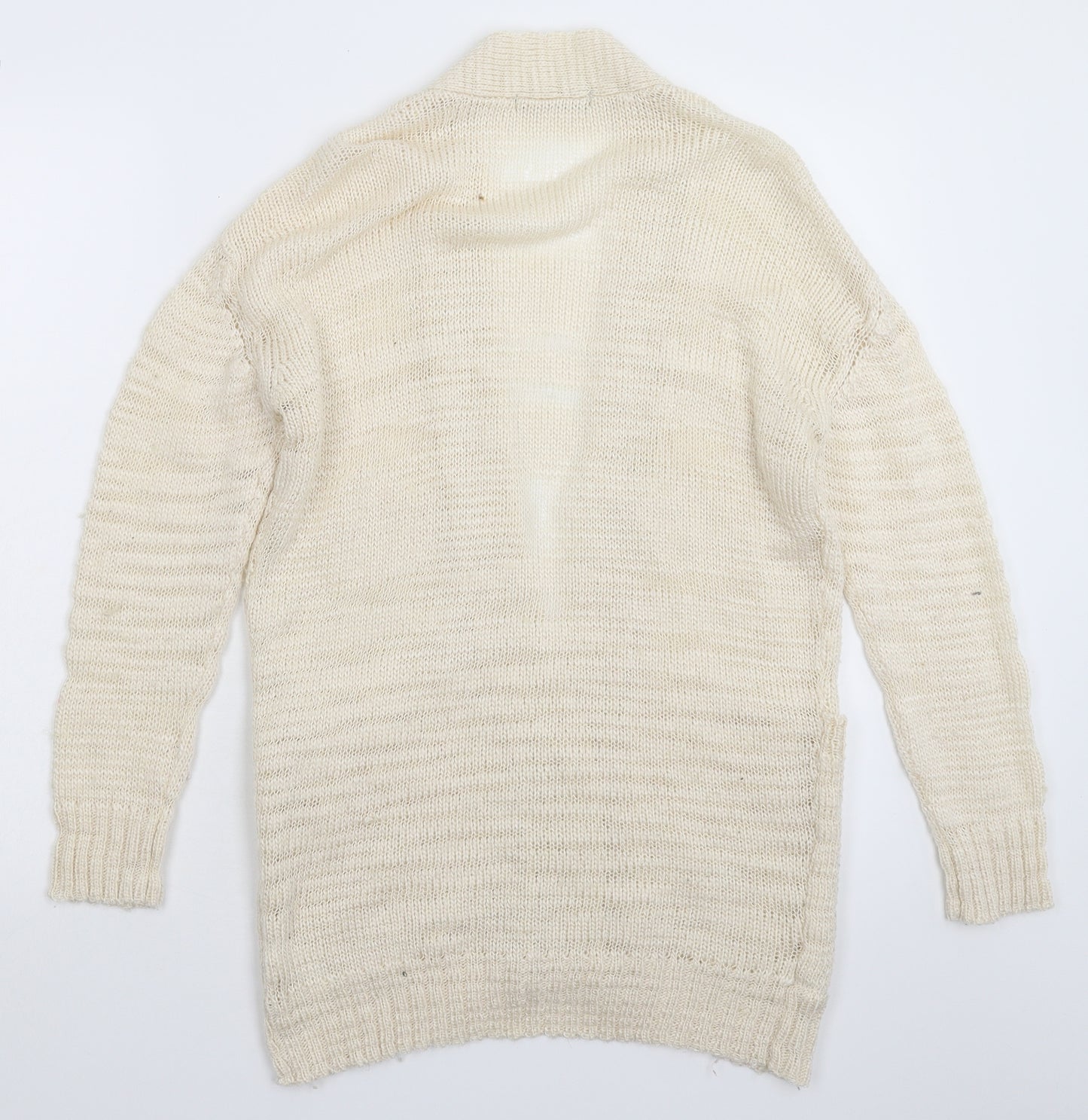 George Womens White  Knit Cardigan Jumper Size 8