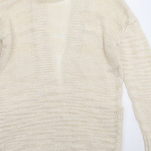 George Womens White  Knit Cardigan Jumper Size 8