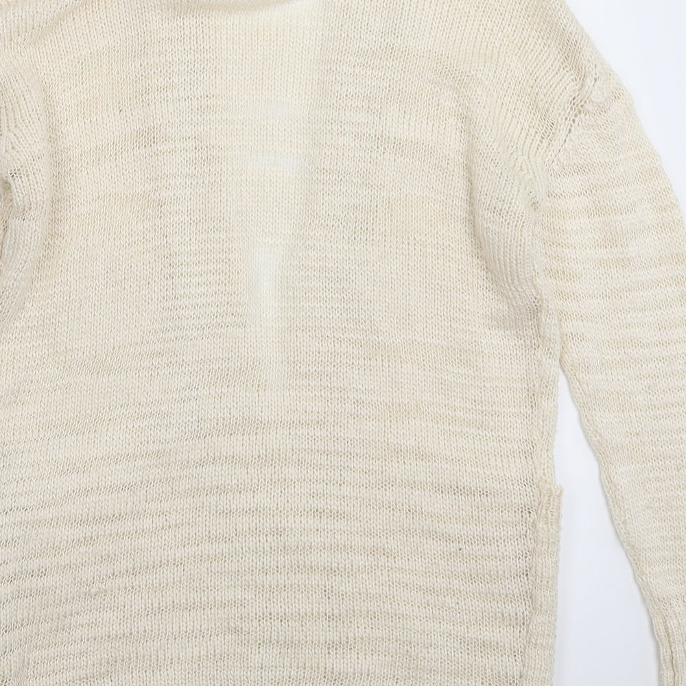 George Womens White  Knit Cardigan Jumper Size 8