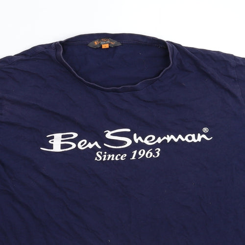 Ben Sherman Mens Blue    T-Shirt Size L