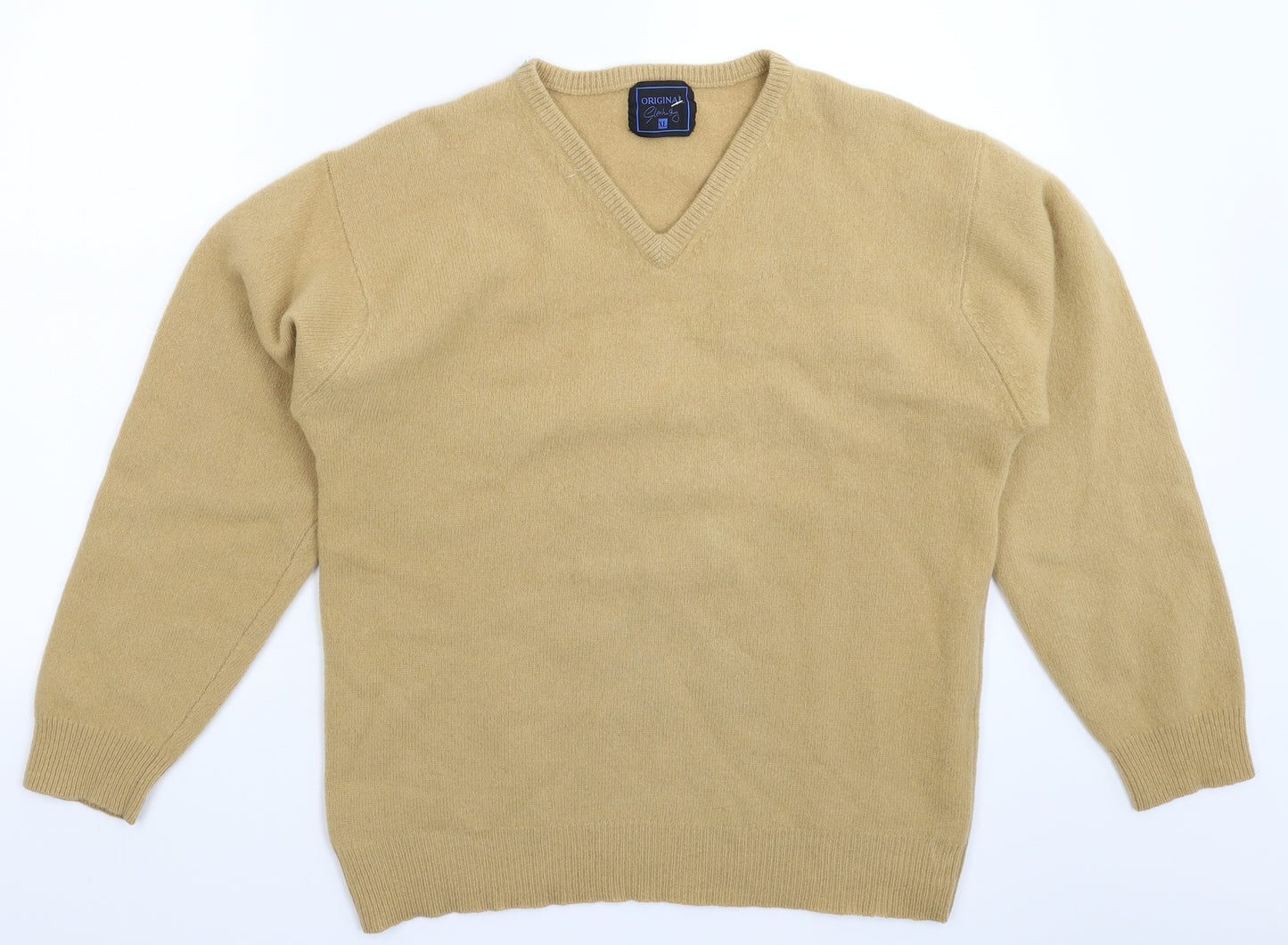 Glenhusky Mens Beige  Knit Pullover Jumper Size XL