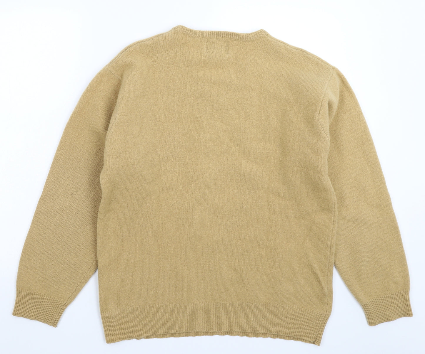 Glenhusky Mens Beige  Knit Pullover Jumper Size XL