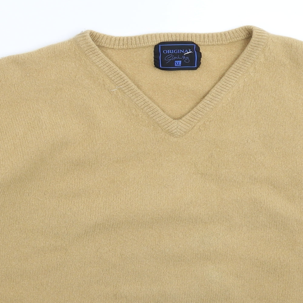 Glenhusky Mens Beige  Knit Pullover Jumper Size XL