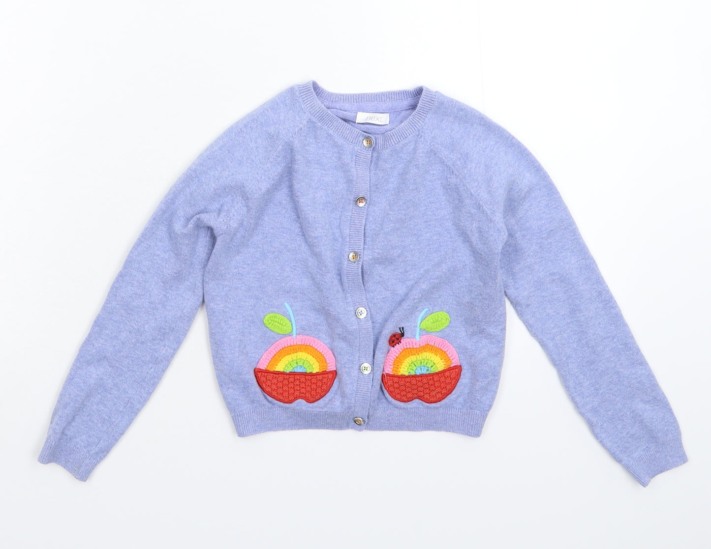 NEXT Girls Blue  Knit Cardigan Jumper Size 4-5 Years