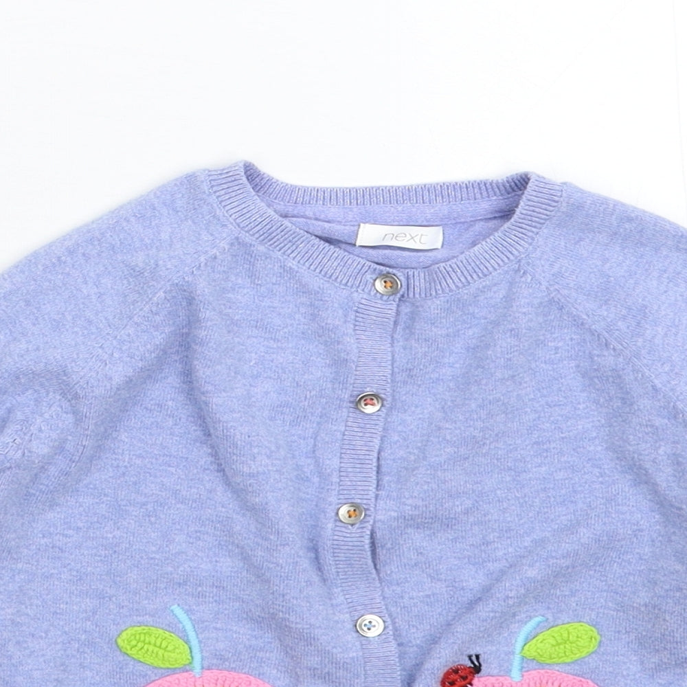 NEXT Girls Blue  Knit Cardigan Jumper Size 4-5 Years