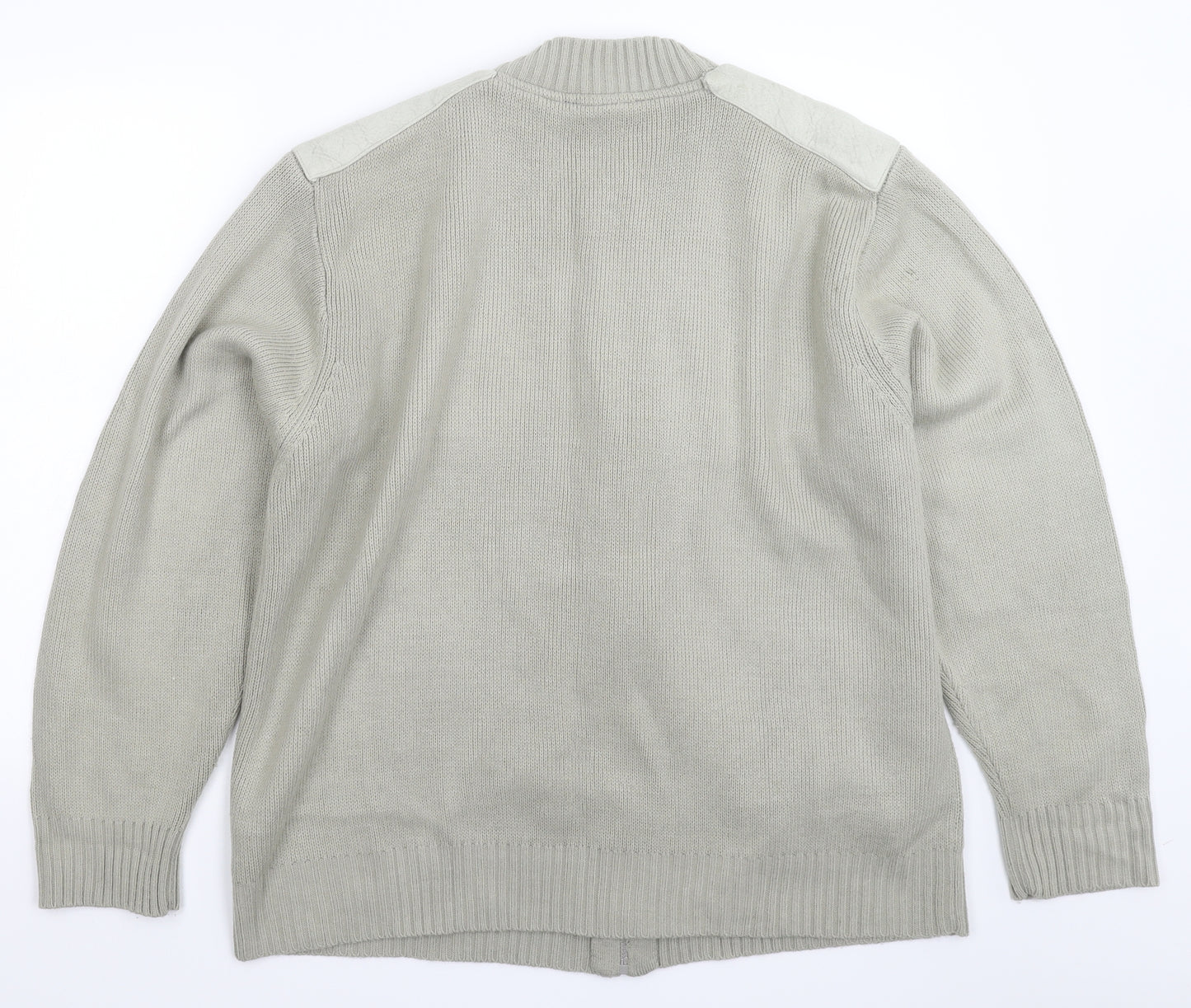 Hanleys Mens Grey  Knit Cardigan Jumper Size 2XL