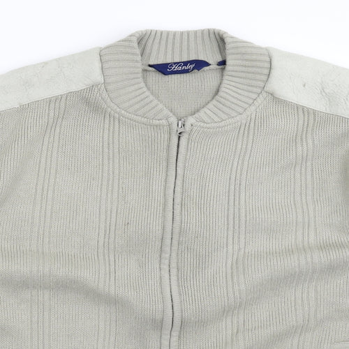 Hanleys Mens Grey  Knit Cardigan Jumper Size 2XL