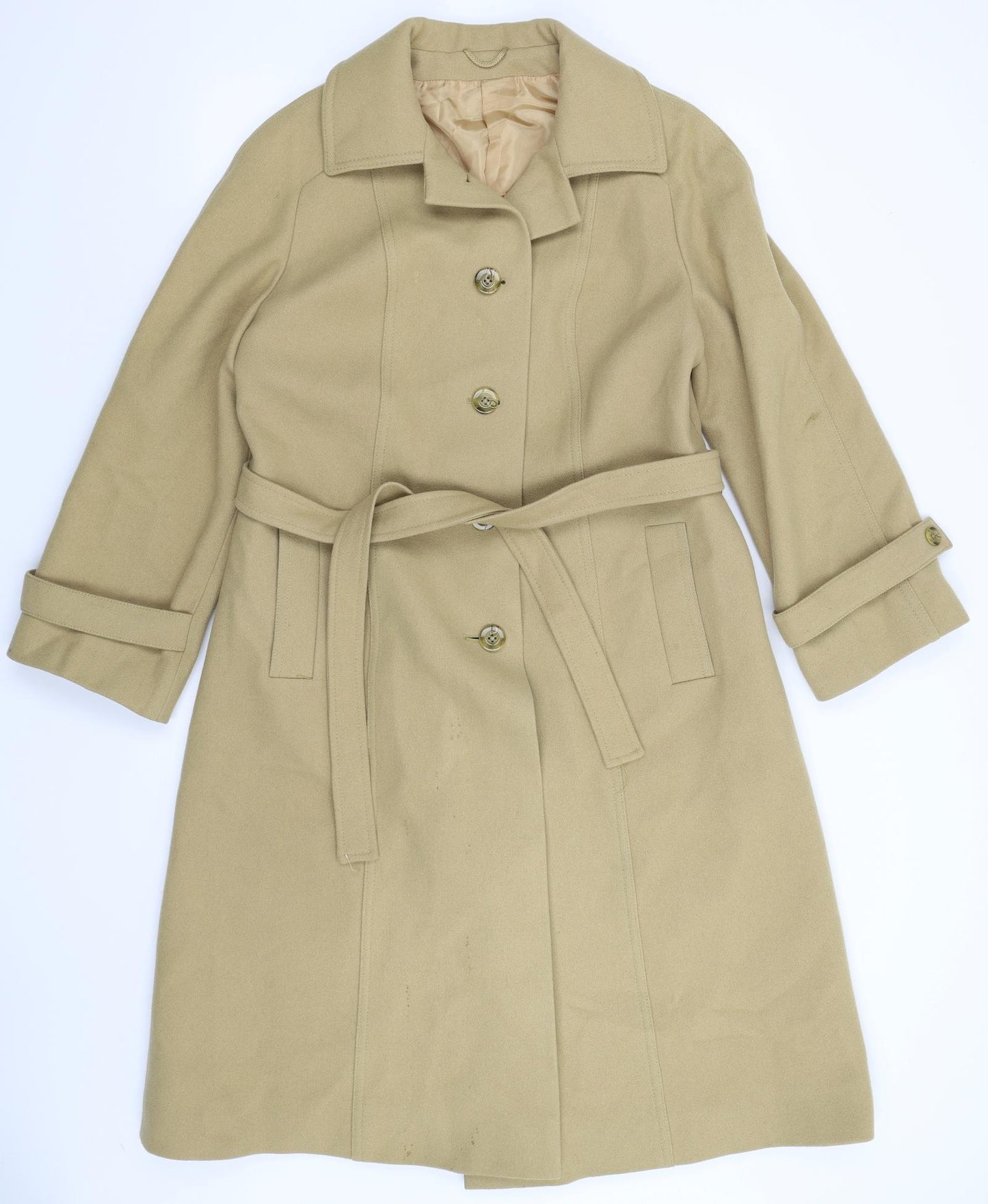 Gormant Womens Beige   Overcoat Coat Size 16