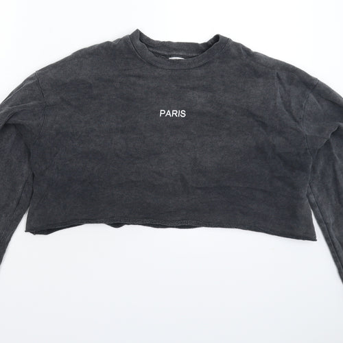 Topshop Womens Grey   Pullover Sweatshirt Size 6