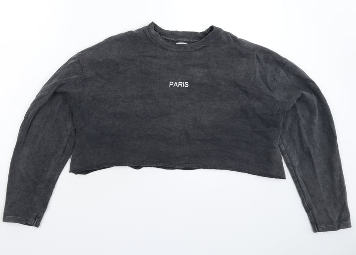 Topshop Womens Grey   Pullover Sweatshirt Size 6