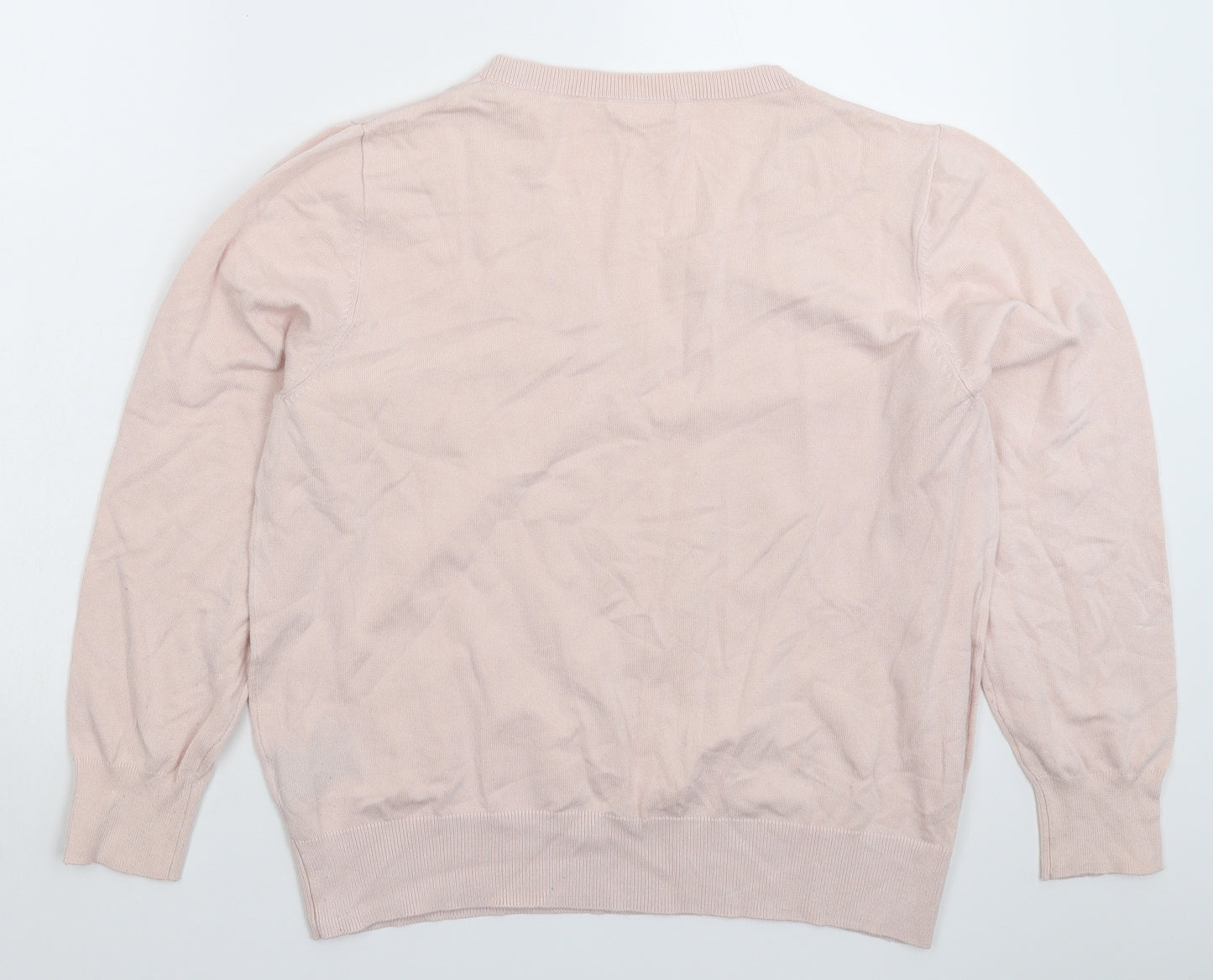 H&M Womens Pink  Knit Pullover Jumper Size L