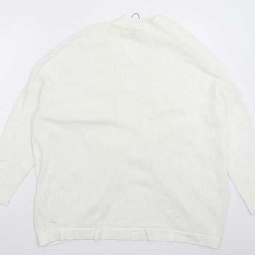 Principles Womens White  Knit Cardigan Jumper Size 18