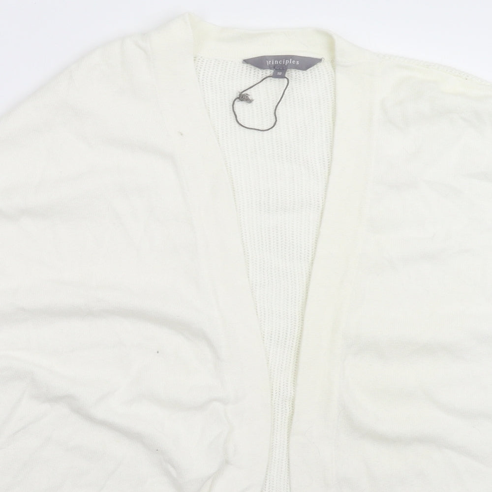 Principles Womens White  Knit Cardigan Jumper Size 18