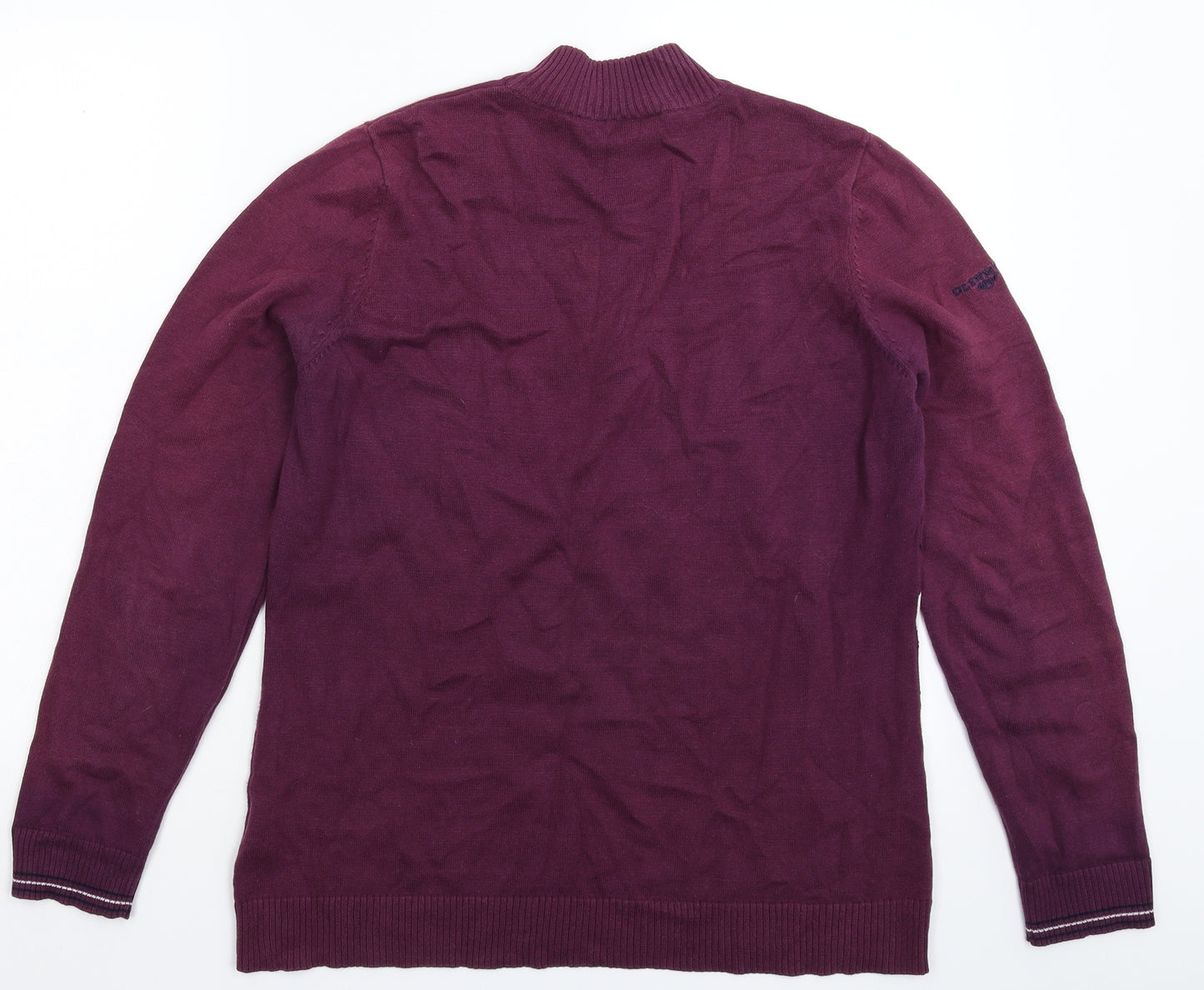 Glenmuir Womens Purple Geometric Knit Pullover Jumper Size L