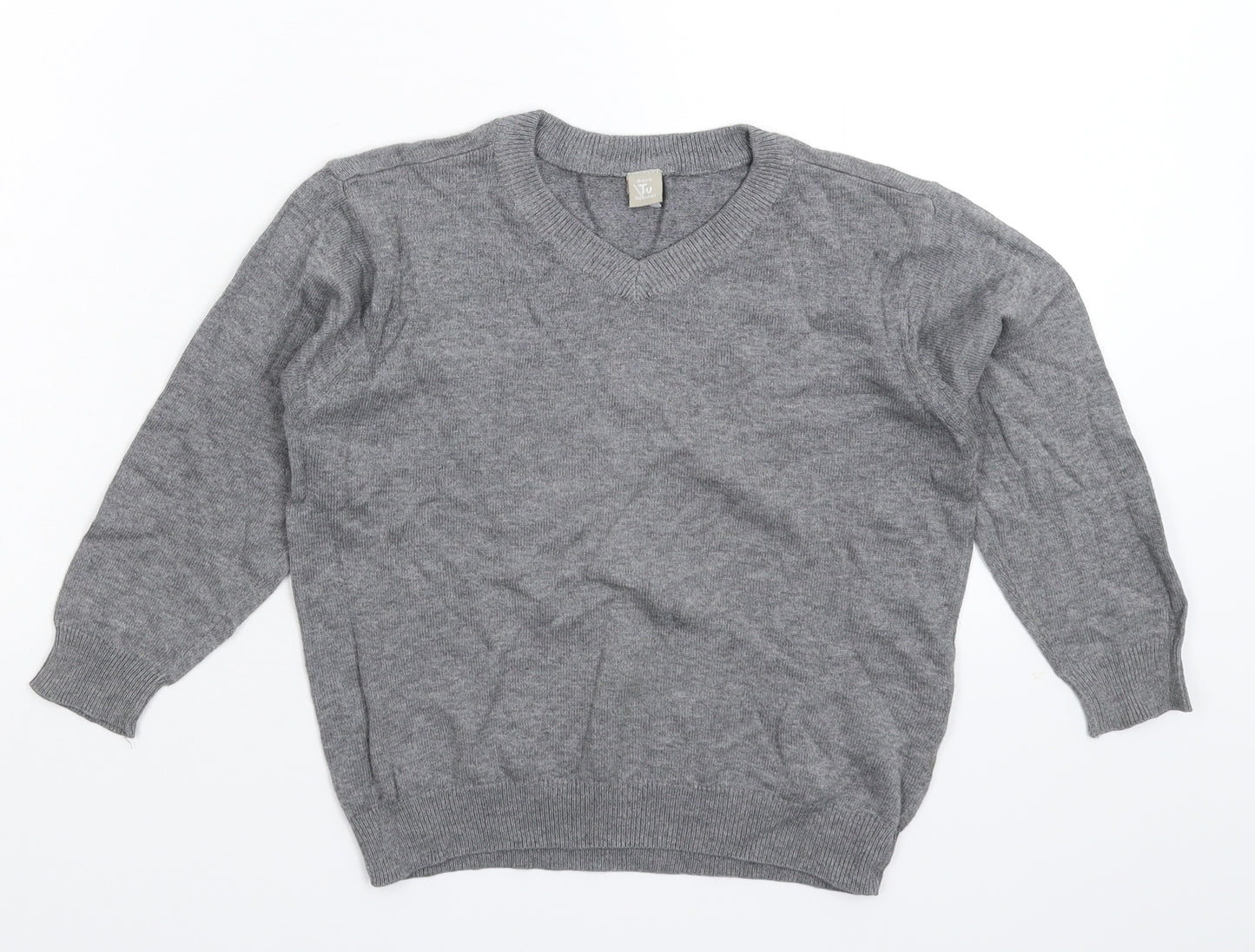 TU Boys Grey  Knit Pullover Jumper Size 4 Years