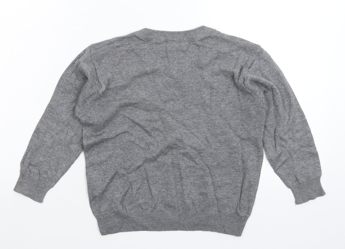 TU Boys Grey  Knit Pullover Jumper Size 4 Years