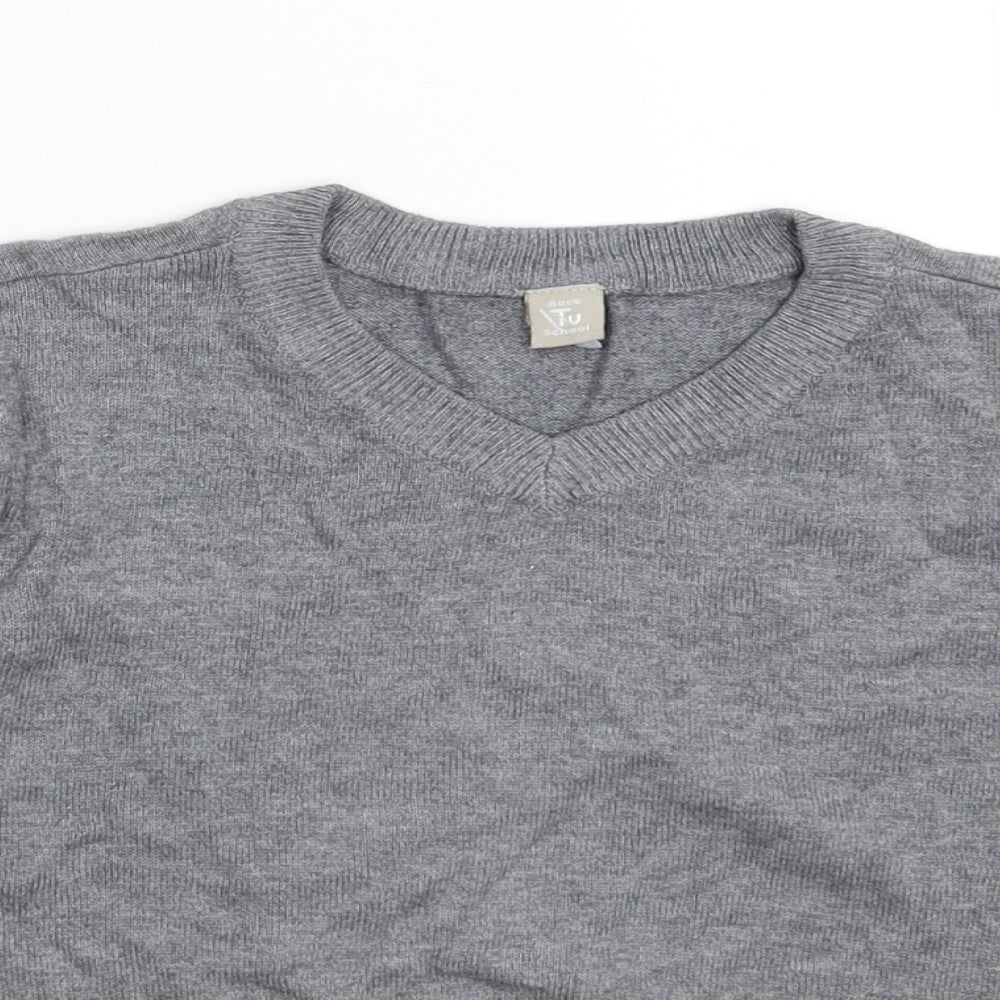 TU Boys Grey  Knit Pullover Jumper Size 4 Years