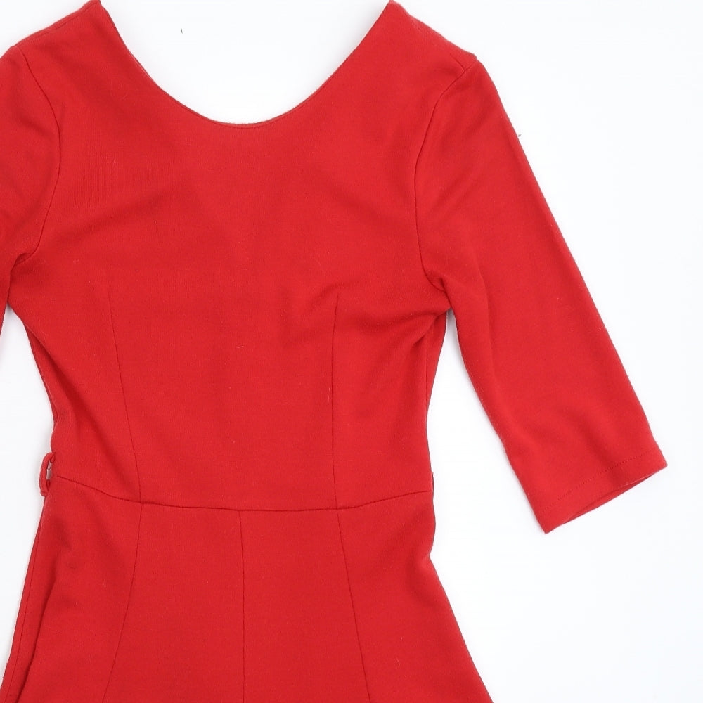 Preworn Womens Red   Fit & Flare  Size 10