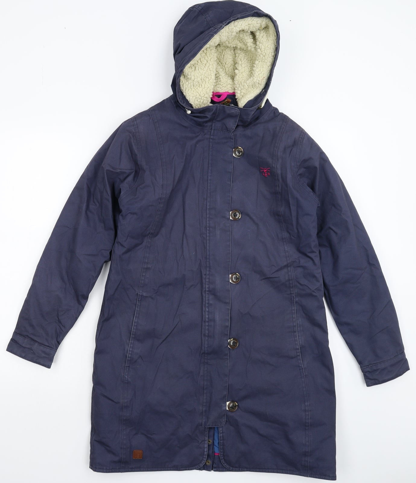 LIGHTHOUSE Womens Blue   Parka Coat Size 8